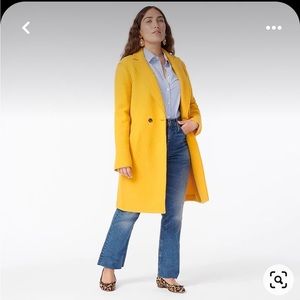 JCrew Daphne Topcoat Italian Boiled Wool Pea Dress Coat L XL